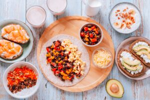 Photo of protein rich breakfast foods